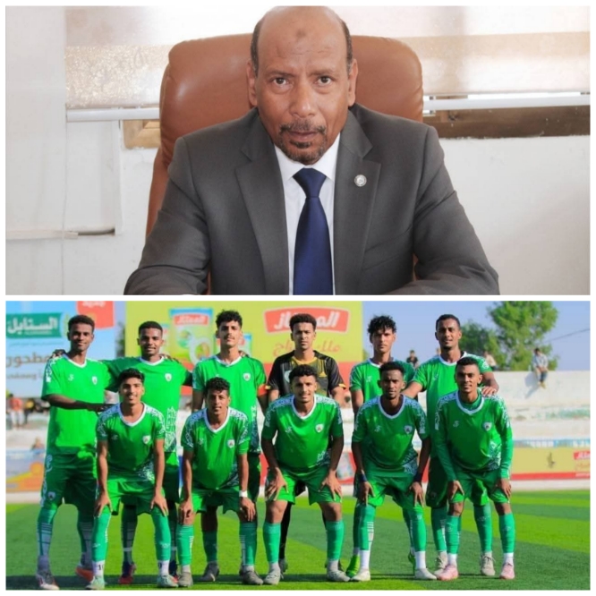 المدير العام لمديرية مدينة المكلا يهنئ نادي المكلا بتأهله إلى الدرجة الأولى