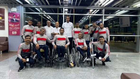 بعثة المنتخب اليمني لكرة السلة على الكراسي المتحركة تصل الكويت للمشاركة في البطولة العربية