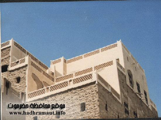 صورة علوية تبين العمران الطيني بحضرموت