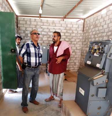 العيدروس مدير عام المياة بالوادي يزور فرع مياة شبام ويتعرف ويناقش اهم متطلبات احتياجات ادارة الفرع