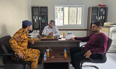 مدير مكتب الواجبات الزكوية بالمكلا يلتقي مدير إدارة حماية المنشآت وكبار الشخصيات لبحث تعزيز التعاون المشترك.