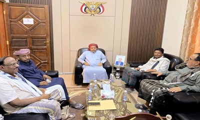 نائب مدير عام مصلحة شؤون القبائل بوادي وصحراء حضرموت يبحث أوضاع المديريات الغربية مع عدد من القيادات الإدارية والتربوية