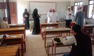 مدير عام رماه يدشّن الإمتحانات الوزارية لإتمام شهادة الثانوية العامة لعام 2025/2026م بالمديرية