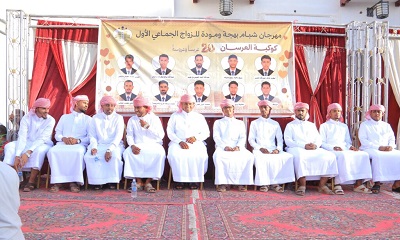 مدير عام شبام يشارك أهالي شبام أفراحهم في مهرجان “بهجة ومودة” للزواج الجماعي الأول بالمديرية