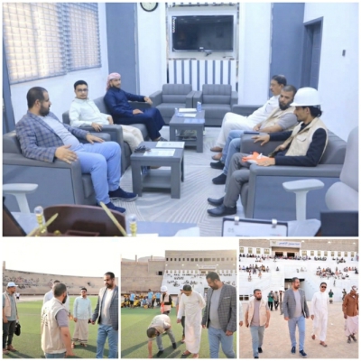 الوكيل الجهوري يبحث مع مؤسسة "الناصر" للتنمية خطة التأهيل للاستاد الأولمبي بسيئون