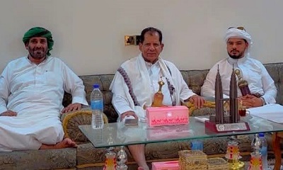 الشيخ يحيى باجري يستقبل عضو المجلس المحلي بحضرموت ومدير عام مديرية ثمود.