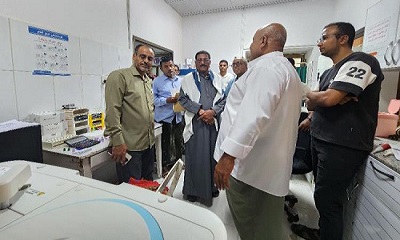 مدير عام مديرية تريم يشهد تدشين استلام جهاز الكيمياء الحيوية بمستشفى تريم العام