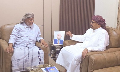 التميمي مدير عام مصلحة شؤون القبائل يلتقي بالشيخ خالد محسن العامري عضو هيئة رئاسة حلف قبائل حضرموت