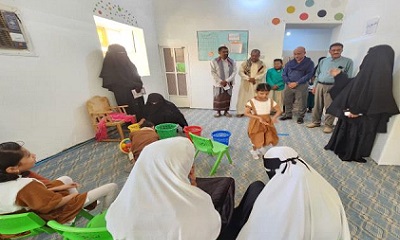 مدير عام تريم يفتتح العام الدراسي الجديد بمركز الأمل لذوي الإعاقة الذهنية