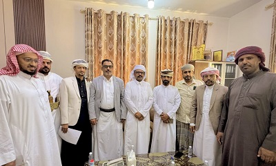 التميمي مدير عام مصلحة شؤون القبائل يلتقي قيادة مجلس المستقبل الجنوبي بحضرموت ويؤكد أهمية تعزيز التلاحم المجتمعي