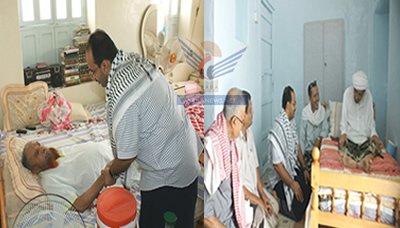 الديني يطمأن على صحة فضيلة الشيخ عوض بانجار ويزور القاضي العلامة سعيد برعية