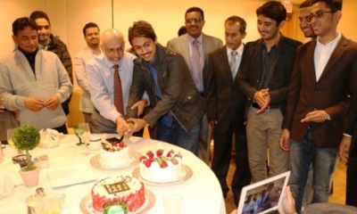 رجل الأعمال بقشان في زيارة للطلاب الحضارم الدارسين بالولايات المتحدة الأمريكية