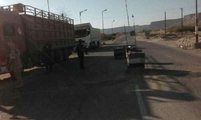 مركز مديرية السوم بوادي حضرموت يحتجز قاطرات محملة بالأسلحة