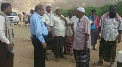 مدير عام تريم يتفقد الاضرار الناتجة عن سيول تشابلا