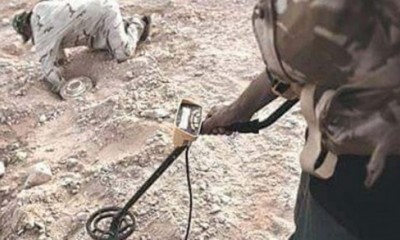 اللواء 21 ميكا يكتشف حقل ألغام على الطريق الرابط بين العبر وحضرموت