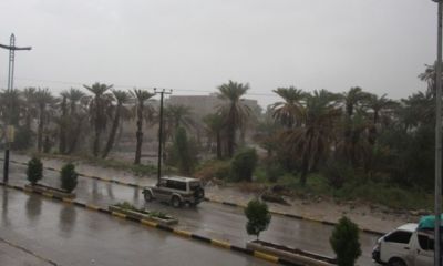 هطول امطار غزيرة على مدينة سيئون
