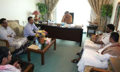 محافظ حضرموت يناقش أوضاع ميناء التصدير بالضبة و شركة بتروسار النفطية 