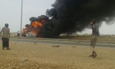 مصرع 3 جنود من قوات النخبة الحضرمية جراء حادث مروري في غيل باوزير (صورة)