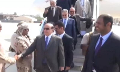 الرئيس اليمني يصل المكلا بأول زيارة منذ توليه الرئاسة    