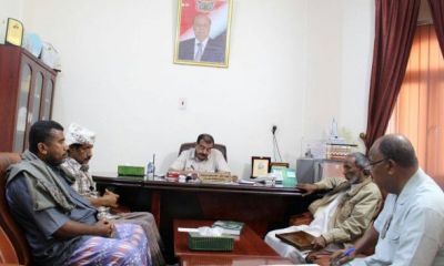 محافظ حضرموت يلتقي رئيس وأعضاء الهيئة الإدارية لنادي أحرار تاربة بسيئون