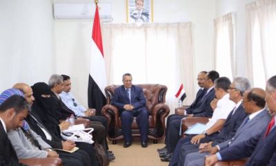 رئيس الوزراء يلتقي مدراء عموم المكتب التنفيذي بمحافظة حضرموت