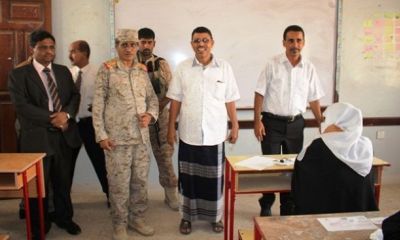 محافظ حضرموت يدشن اختبارات إنهاء المرحلة الثانوية ويطلع على آلية عمل المطبعة السرية وكونترول التصحيح بالمكلا