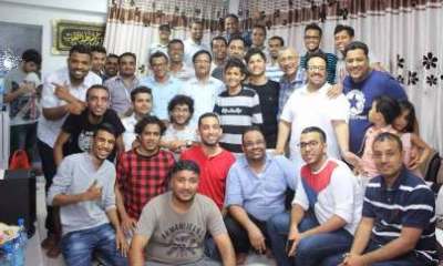 الجالية الحضرمية بالصين تحتفل بالبطل العالمي حامد باسبعين