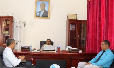 المحافظ البحسني يناقش مع المدير التنفيذي لمؤسسة العون خطة المؤسسة لعام 2018