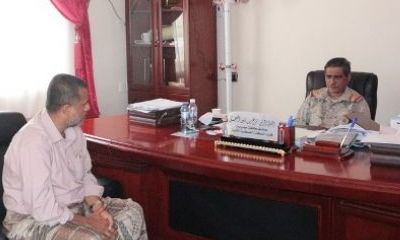 محافظ حضرموت يناقش عدداً من المشاريع الخدمية في مديرية حجر