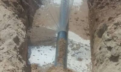 السلطة بالشحر تتابع الأعمال الأخيرة لمشروع مياه زغفة المنصورة