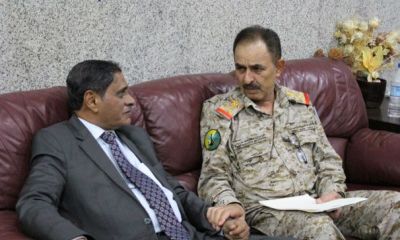 البحسني يناقش مع نائب رئيس هيئة الاركان العامة وضع المنطقة العسكرية الثانية