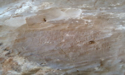 مهندس مسح وتنقيب يعثر على نقوش اثرية في قطاع المسيلة النفطي