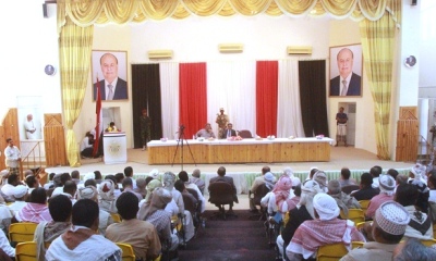 في كلمته في اللقاء الموسع بسيئون المحافظ البحسني : التحالف العربي وقف معنا وأنقذنا من الهاوية