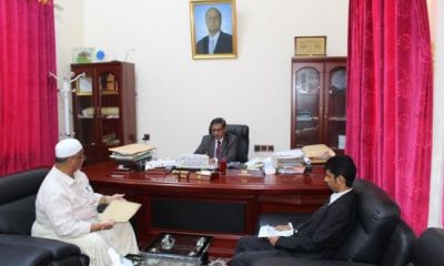 المحافظ البحسني يناقش مع رئيس شركة الجوهرة الإصلاحات الفنية قبيل استئناف العمل بمشروعها السكني