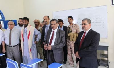 محافظ حضرموت يفتتح كليات جامعة حضرموت بحي المستقبل ويطلع على تجهيزات كلية الحاسبات وتقنية المعلومات