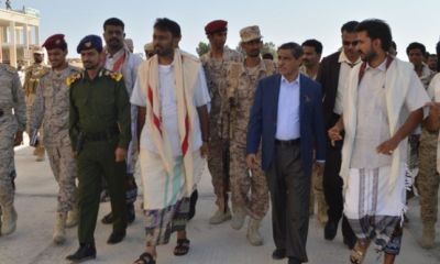 المحافظ البحسني يتفقد مشاريع مديرية الديس الشرقية الخدمية ويلتقى أعيانها