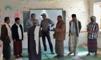 مقاول مشروع مدرسة السيدة عائشة بقعوضة يتسلم موقع العمل بمديرية حورة