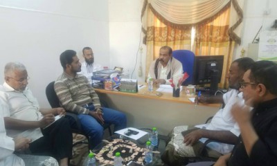 هيئة محلي تريم تلتقي مكتب الصحة والسكان وادارة ورؤساء اقسام مستشفى المديرية