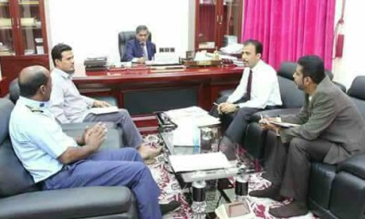 المحافظ البحسني يلتقي بالأستاذ/احمد العطاس المدير العام التنفيذي لصندوق النظافة والتحسين بالساحل