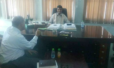 مدير عام غيل باوزير يلتقي بمدير عام بريد ساحل حضرموت