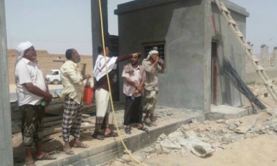 القائم بأعمال مدير عام مديرية شبام يزور مشروع المجمع الاستثماري الخدمي لمؤسسة الخير للتنمية بالمديرية