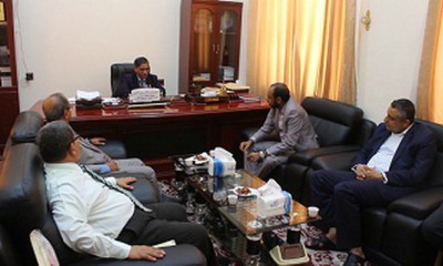 محافظ حضرموت يستقبل وزراء التعليم العالي والثروة السمكية والثقافة 