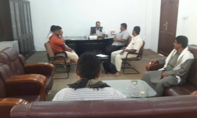 فتح مظاريف مشروع رصف ساحة قصر باسهل للافراح والمناسبات بحضور مدير عام مديرية حريضة