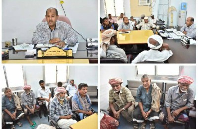 المدير عام غيل باوزير يترأس اجتماع موسع لحل مشكلة الفجرة 