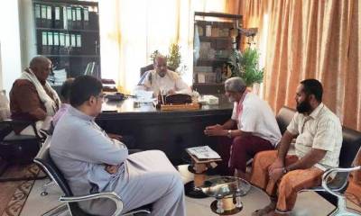 مدير عام مديرية سيئون الاستاذ/ محمد عوض العامري يلتقي بالمدير التنفيذي لمجلس تنسيق جمعيات ذوي الاعاقة بالوادي