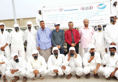 المدير العام لمديرية بروم ميفع يحضر تدشين حملتي الرش الضبابي في مديريتي المكلا وبروم ميفع 