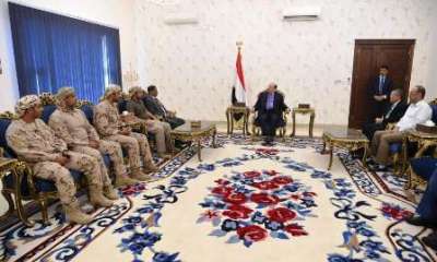 رئيس الجمهورية يشيد بجهود قوات التحالف العربي في دعم اليمن