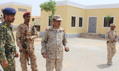 محافظ حضرموت يتفقد مستوى التنفيذ للأعمال الإنشائية بكلية الشرطة بالمحافظة ويوجه إدارة الكلية ببدء الدوام بالمباني الجاهزة