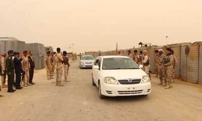المحافظ البحسني يدشن إعادة فتح طريق الضبة الدولي أمام حركة مركبات المواطنين 