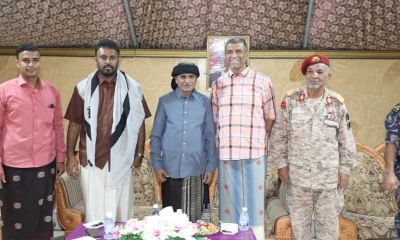 محافظ حضرموت يتلقى التهاني بعيد الاضحى المبارك بديوان المحافظة